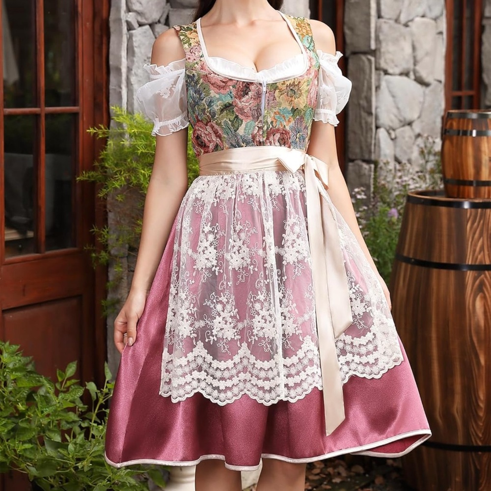 Floral Lace Overlay Dress